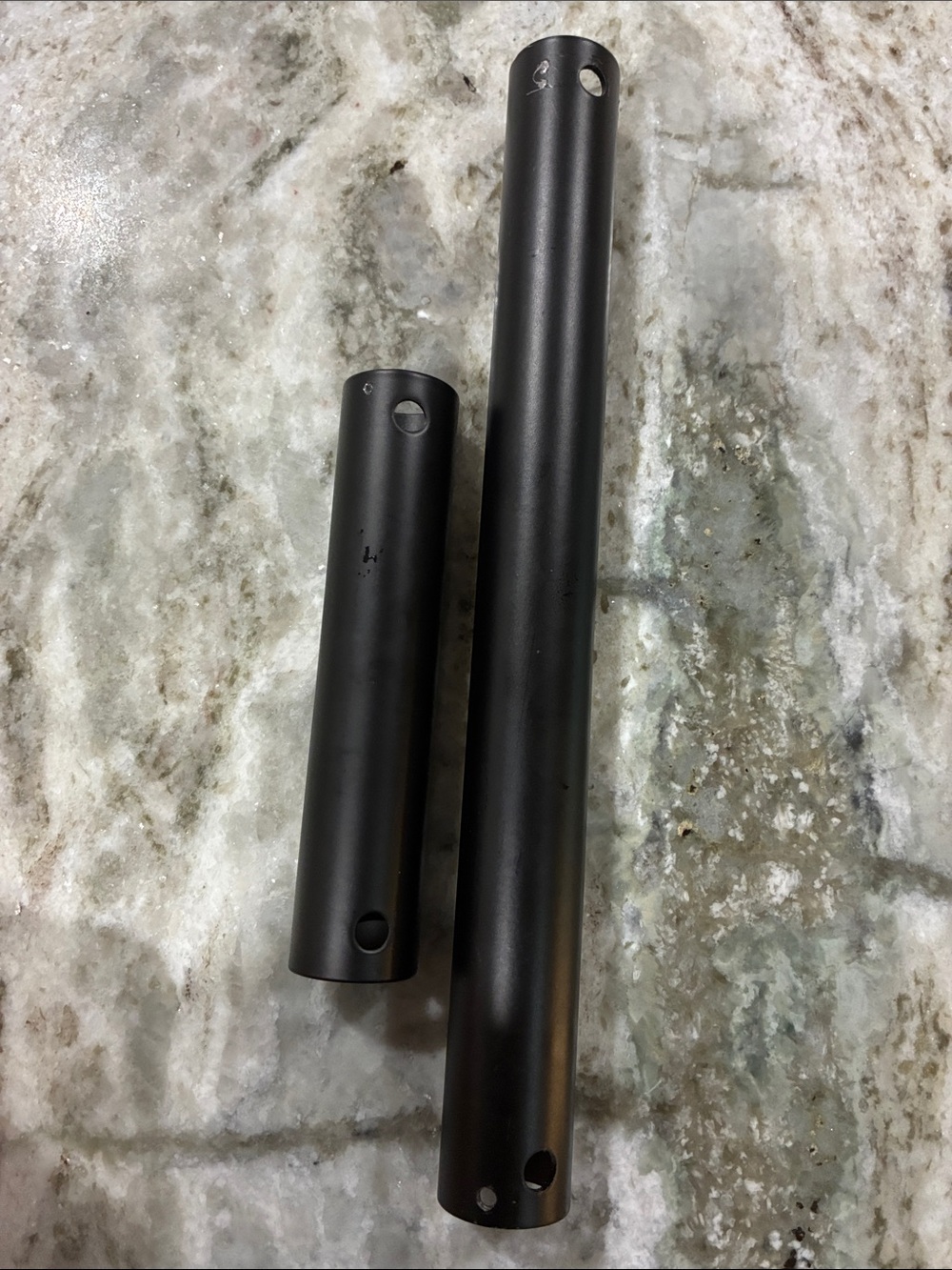 Black Metal Ceiling Fan Rods - Sleek Decorative Home Accents